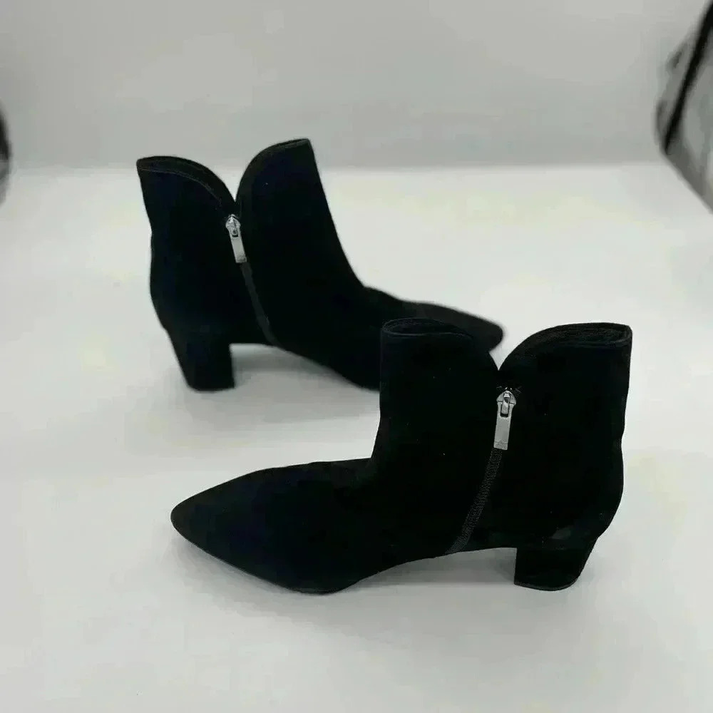 AQUATALIA STYLE KAYLANI POINTED TOE BOOTS MADE IN‎ ITALY WOMAN'S 12 BLACK SUEDE
